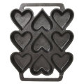 Cast Iron Heart Shaped Cake Pan - 9 x 7.5 Inch